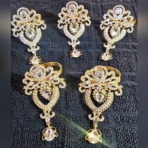 Napkin Rings Luxury Tiara Gold set of 5! Brand - CASA STARLET